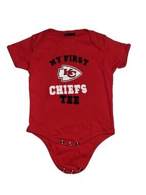 Kansas City Chiefs Red Infant "My First Tee" One Piece Romper - 6-9 Months